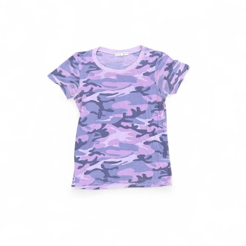 Truly Madly Deeply Pink Purple Camouflage Baby Tee Size XS